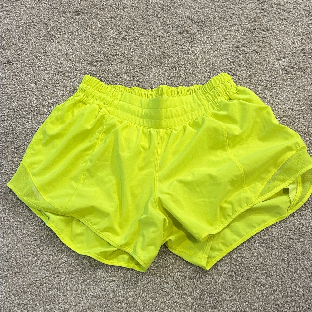 lululemon athletica Neon Yellow Women's Running Shorts
